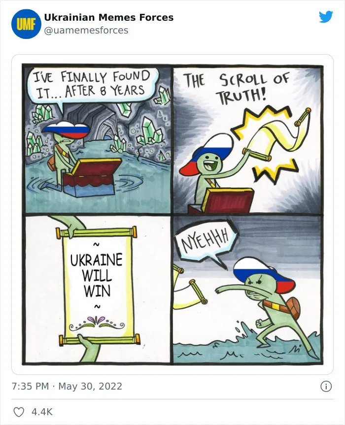 This Twitter Page Is Dedicated To Showing The Truth Of What Is Currently Happening In Ukraine With Memes And Here Are 40 Of The Best Ones