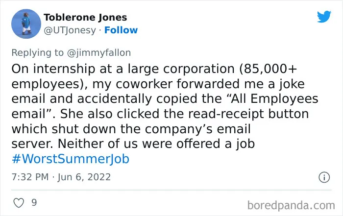 30 Of The Funniest Responses To Jimmy Fallon's #WorstSummerJob Challenge
