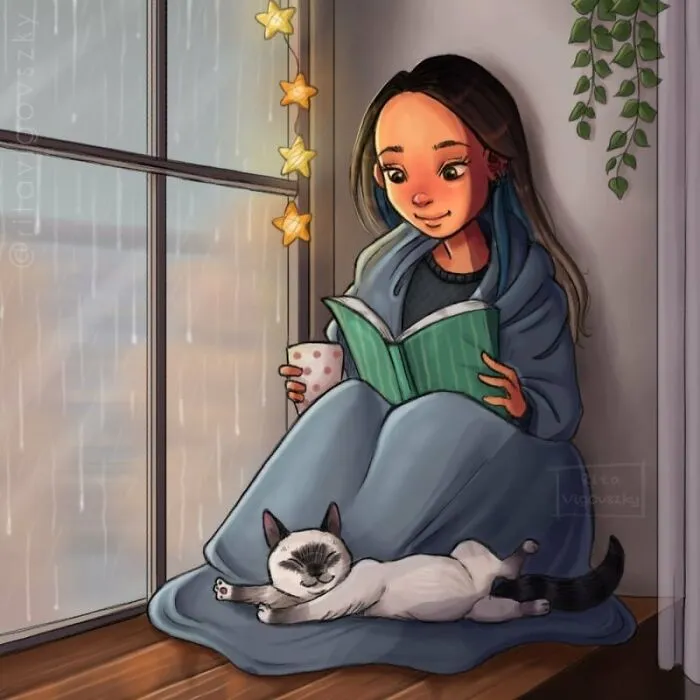 30 Ilustraciones que muestran cómo es tener un gato