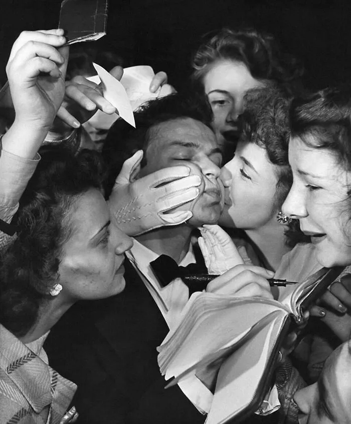 "I Always Ribbed Frank About His Strange Effect On The Female Sex. Then One Night My Infant Daughter Started To Bawl Blue Murder. As A Last Resort Frank Took Her In His Arms And Started To Sing To Her. At The End Of A Chorus And A Half, She Was Blissfully Asleep. I Never Kidded Him Again!" - Gene Kelly