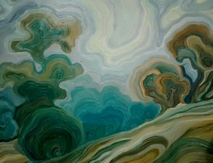 Karnaukhivka. On The Mountain. Canvas, Oil. 60x80 Cm, 2018