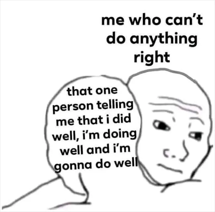 Two meme figures sharing a wholesome moment, offering encouragement and support.