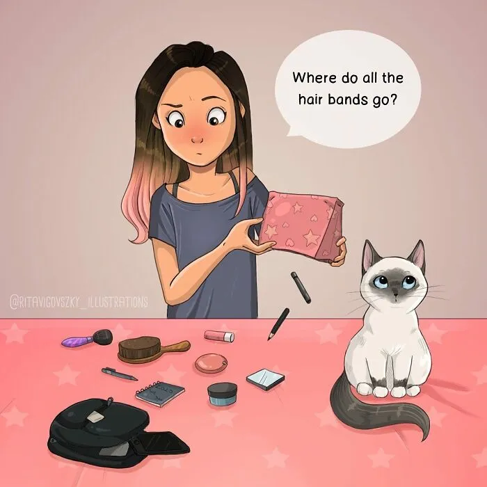 "What It's Like To Have A Cat": 40 Illustrations By This Artist (New Pics)