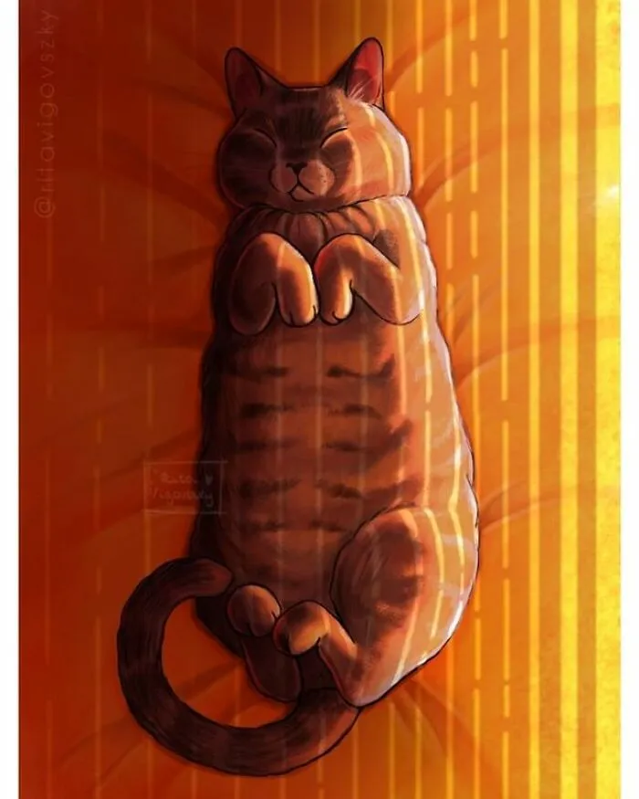30 Ilustraciones que muestran cómo es tener un gato