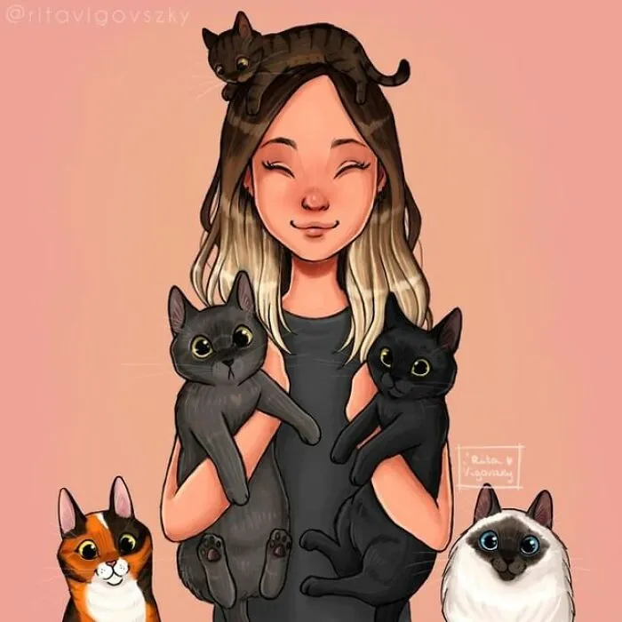 30 Ilustraciones que muestran cómo es tener un gato