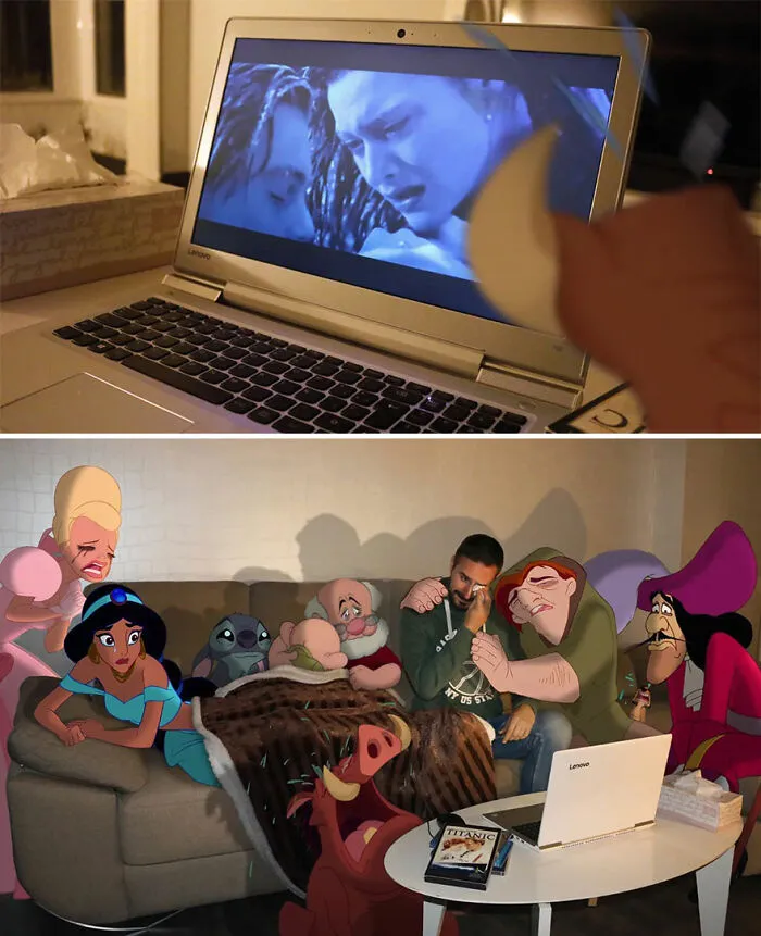 Este profesor sigue colocando personajes de Disney en su vida y los resultados son cautivadores (29 nuevas fotos)