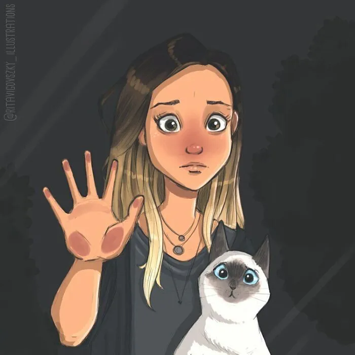 30 Ilustraciones que muestran cómo es tener un gato
