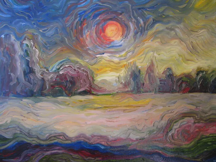 Night On Ivan Kupala. Cardboard, Oil. 34.5x46.5 Cm, 2016