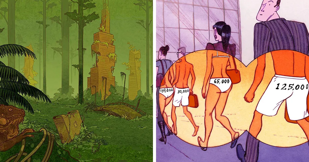 Este dibujante crea ilustraciones que invitan a la reflexión sobre temas relevantes de nuestra sociedad (30 imágenes)