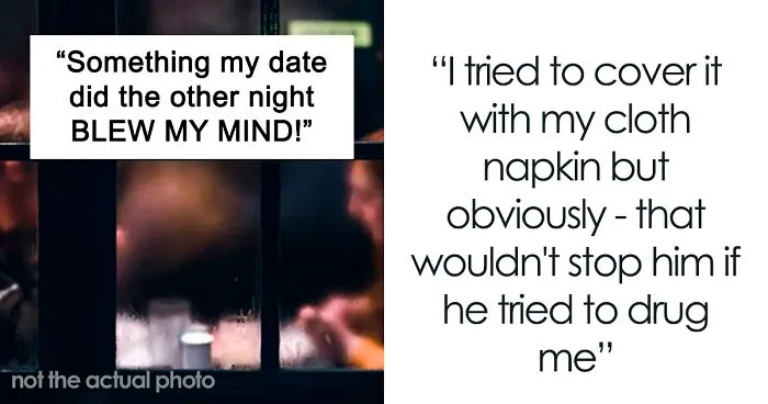 Woman Is Worried Her Drink Might Get Spiked On The First Date, Guy Surprises Her With A Thoughtful Gesture To Make Her Feel Safe With Him