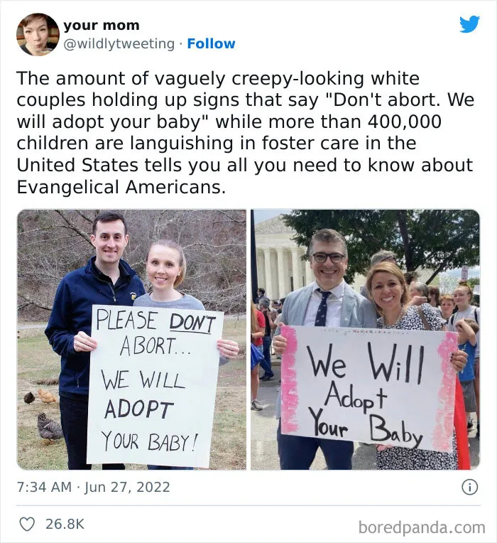 People Are Destroying Couple With "We Will Adopt Your Baby" Sign, And Here Are 30 Of The Best Posts