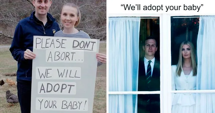 People Are Destroying Couple With "We Will Adopt Your Baby" Sign, And Here Are 30 Of The Best Posts