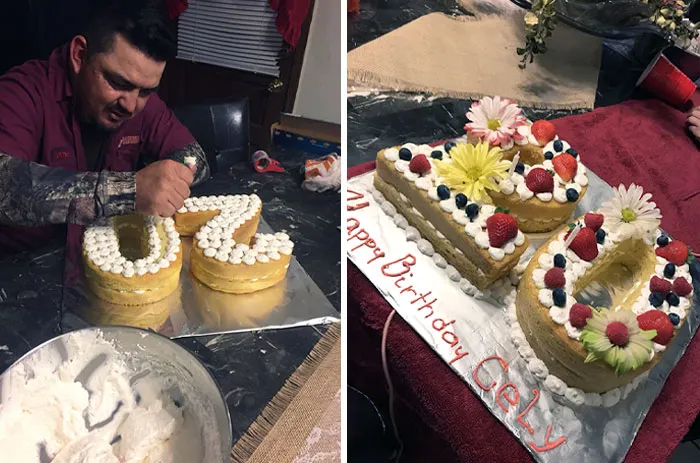 My Parents Couldn’t Afford To Buy Me A Fancy Cake This Year, So After A Long Day Of Work, My Dad Came Home And Made Me One