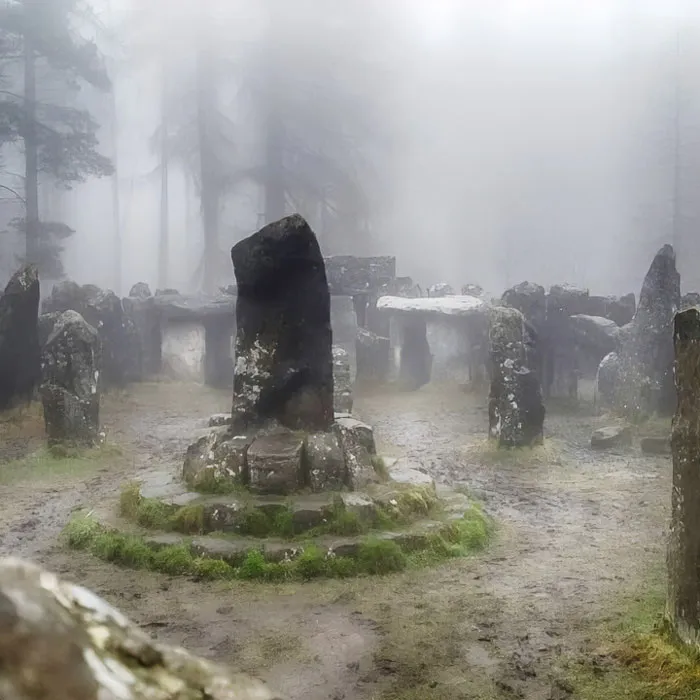Ruins Of A Druid Temple In Yorkshire, England