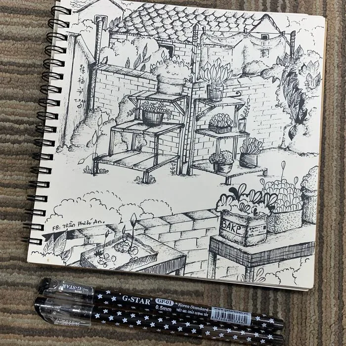 I Just Draw One Thing After Another Until I Can't Draw Any More Using All But A Pen (6 Pics)
