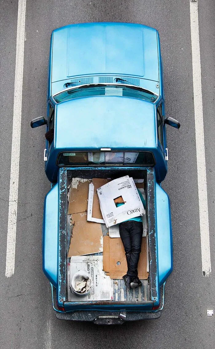 Este fotógrafo toma imágenes aéreas de los trabajadores que se desplazan diariamente por México en su serie "Carpoolers" (30 Fotos)