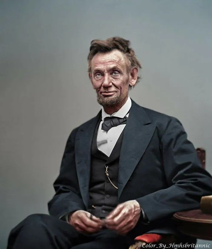 16th President Of The United States, Abraham Lincoln, Photographed At The Age Of 56 On The 5 February 1865, A Month Before His Second Inauguration, And 2 Months Before His Assassination