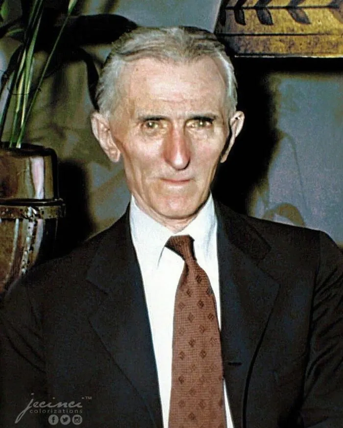 An 81-Year-Old Nikola Tesla, A Serbian-American Inventor, Electrical Engineer, Mechanical Engineer, And Futurist Who Is Best Known For His Contributions To The Design Of The Modern Alternating Current (Ac) Electricity Supply System. Photograph Taken In 1937