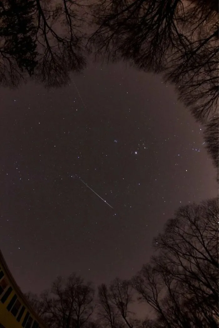 A Photo I Took During The Meteor Shower. It Took A While But I Finally Caught One!