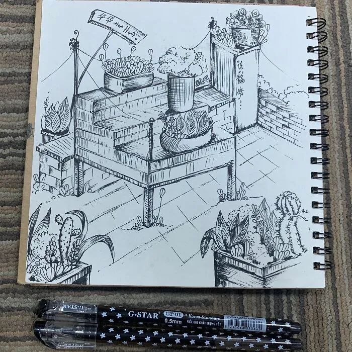 I Just Draw One Thing After Another Until I Can't Draw Any More Using All But A Pen (6 Pics)