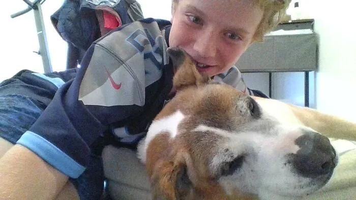 Me And My 13-Year-Old Dog (He Just Took A Nap)