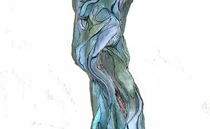 Recycled Art - Large Blue Heron "Jemma"