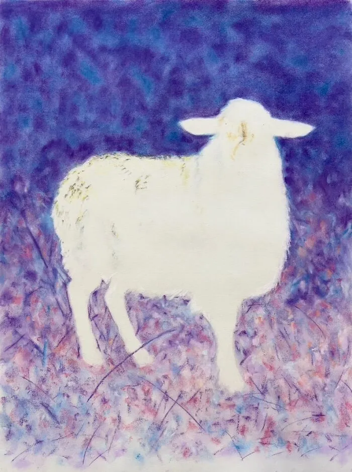 Negative Black Sheep,  Pastel On Paper, 24” X 18”