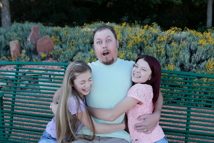 Does This Count? Well, From Left To Right; My Little Sister, My Dad, Me