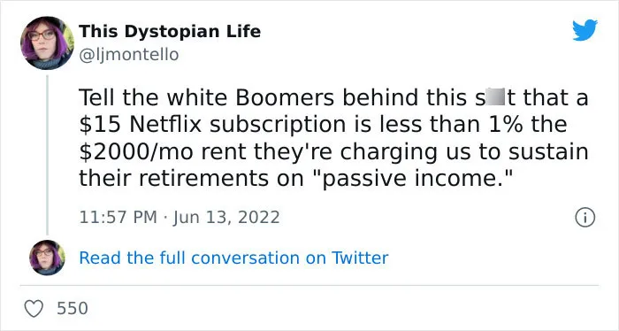 Some Boomers Think That Netflix Subscriptions And Takeout Are The Main Reasons Why Millennials Can't Afford Homes, Millennials React (31 Tweets)