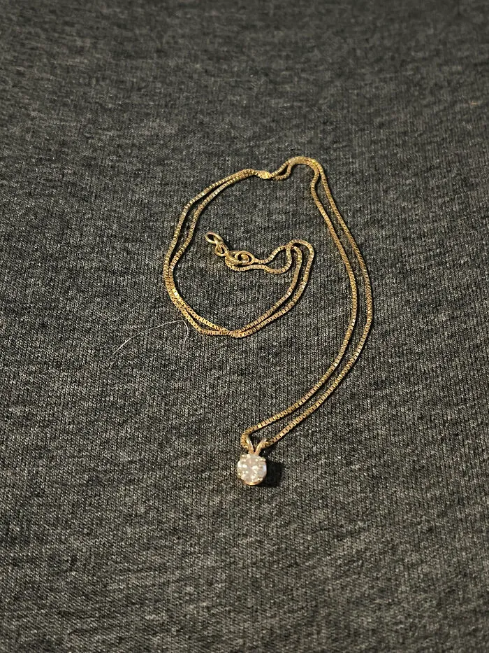 My Mom Died When I Was Young. My Dad Turned Her Engagement Ring Into A Necklace For Me. I Cherish This Gift.