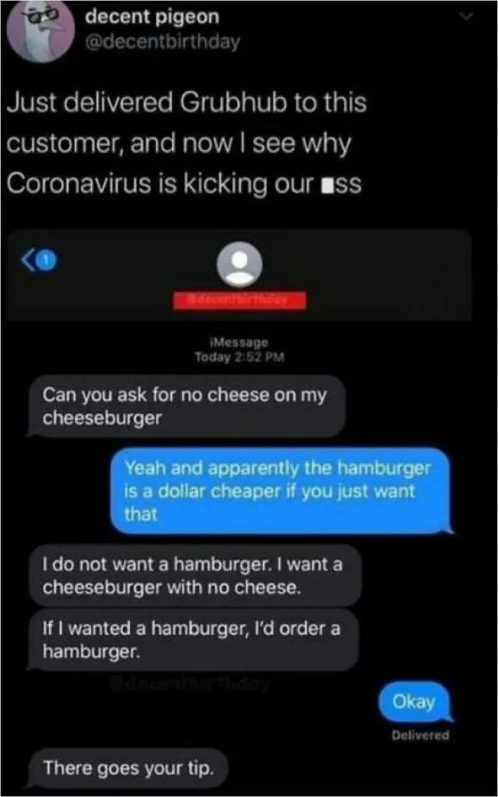 Cheeseburger Minus The Cheese= Cheeseburger?