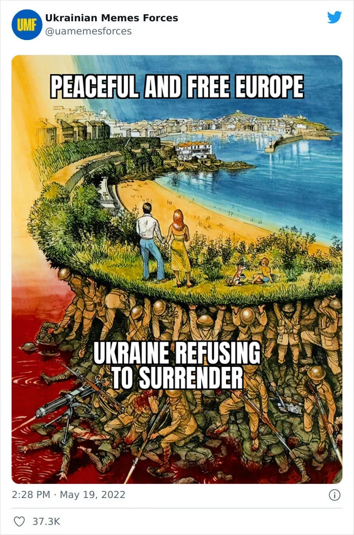 This Twitter Page Is Dedicated To Showing The Truth Of What Is Currently Happening In Ukraine With Memes And Here Are 40 Of The Best Ones