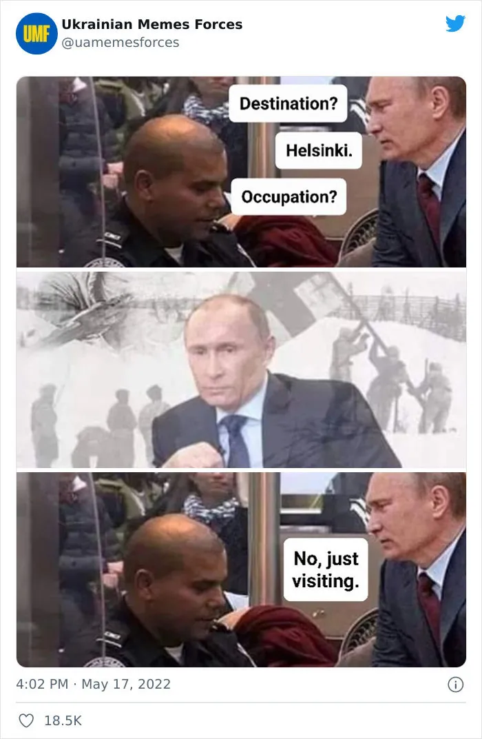 This Twitter Page Is Dedicated To Showing The Truth Of What Is Currently Happening In Ukraine With Memes And Here Are 40 Of The Best Ones