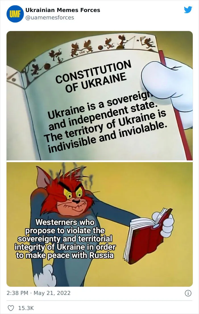 This Twitter Page Is Dedicated To Showing The Truth Of What Is Currently Happening In Ukraine With Memes And Here Are 40 Of The Best Ones