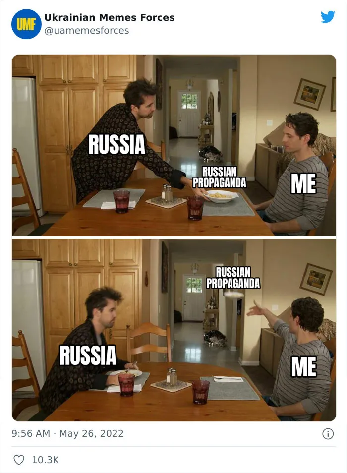 This Twitter Page Is Dedicated To Showing The Truth Of What Is Currently Happening In Ukraine With Memes And Here Are 40 Of The Best Ones