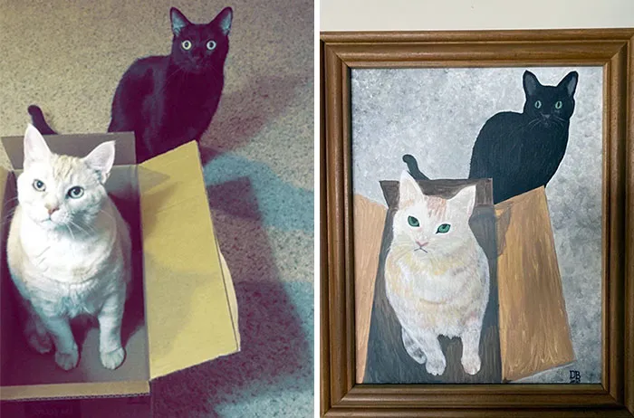 I Recently Got This Awesome Painting As A Present. My Mom Painted It And Dad Made The Frame. Real Pic On Left For Reference