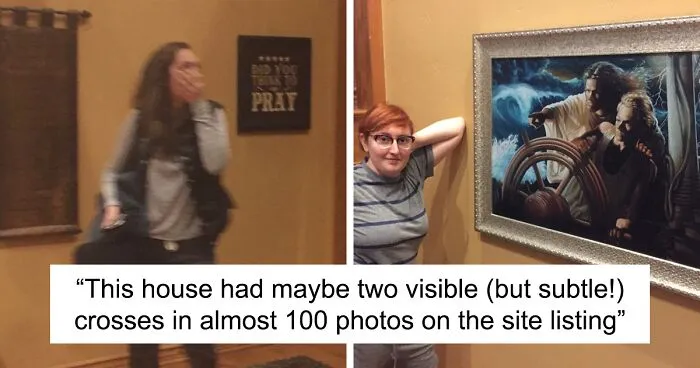 Woman Shares Pictures Of A Disturbingly Weird Airbnb She Stayed At Which Was Drenched In 'Hardcore' Christian Decor