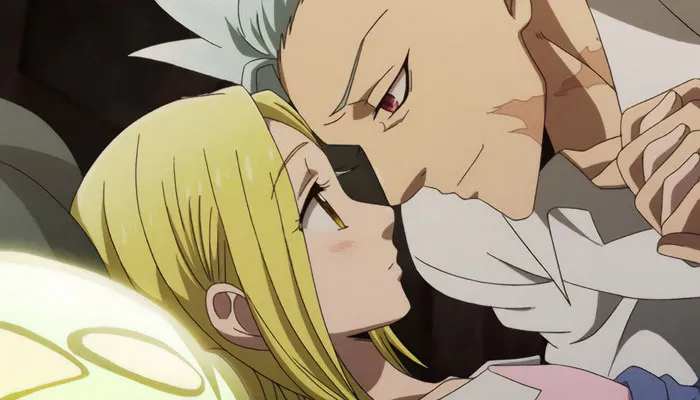 Anime couple in an intimate moment, showcasing one of the cutest pairs selected by fans.