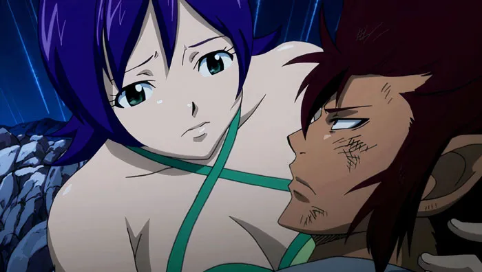 Anime couple sharing an emotional moment, depicting one of the cutest anime couples in a dramatic scene.