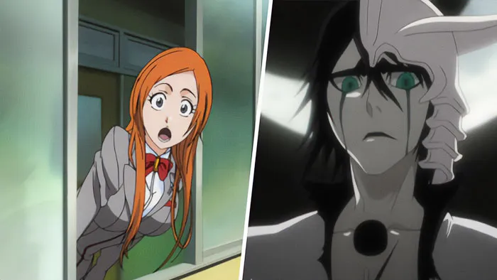Anime couple with a surprised female character and a masked male character, showcasing one of the cutest anime couples.
