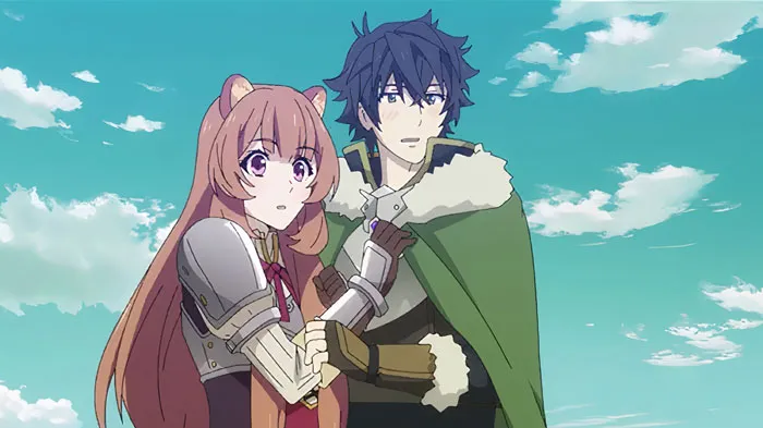 Anime couple gazing at the sky, showcasing their bond.