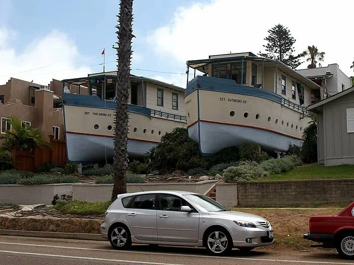Son casas reales de 100 metros cuadrados. Encinitas, California