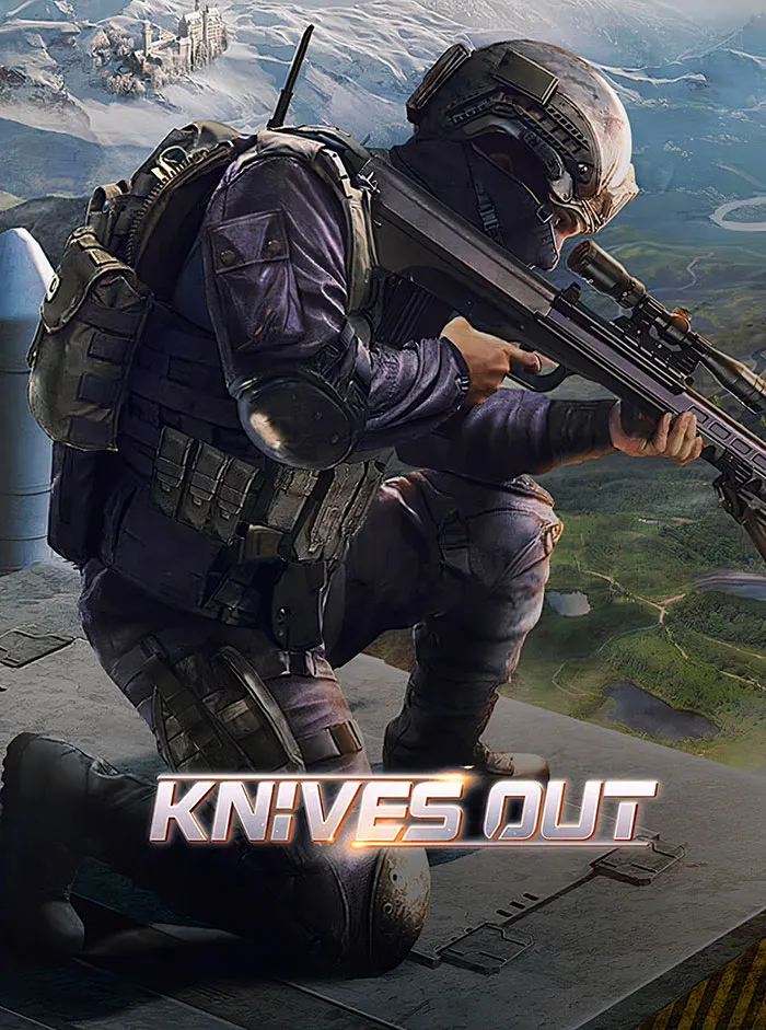 Soldier aiming sniper rifle in a tactical pose from Knives Out, one of the really good mobile games to download now
