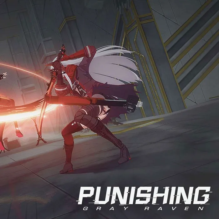 Action scene from Punishing Gray Raven, a popular mobile game featuring fast-paced combat and futuristic anime graphics.