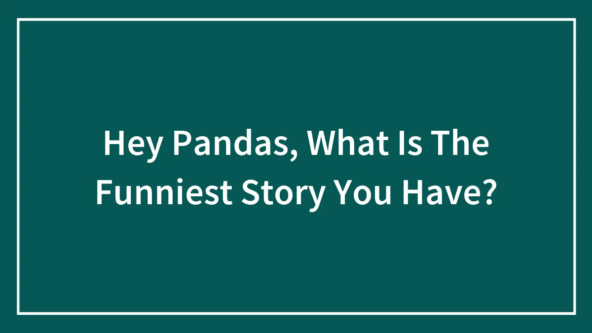 Hey Pandas, What Is The Funniest Story You Have?