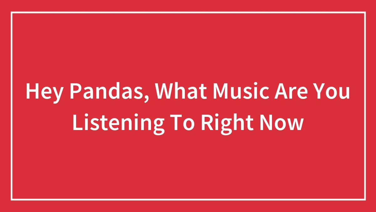 Hey Pandas, What Music Are You Listening To Right Now