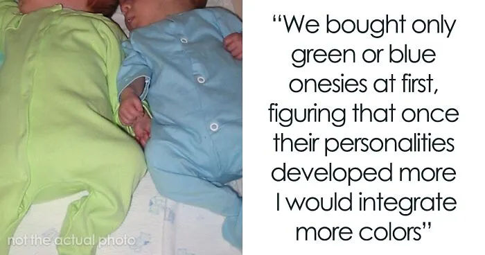 Mom Decided To Dress Her Twin Boys In Two Different Colors To Tell Them Apart, Cousin Goes "Ballistic" On Her