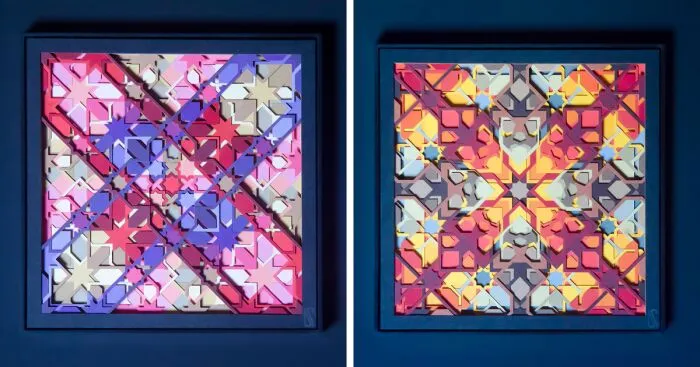 I Filled Paper Cut Matrix With Colors And Look What I Found (18 Pics)