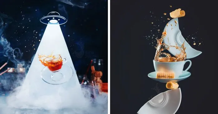 Frozen In Time: The Motion Of Coffee And Tea (5 Photographs)