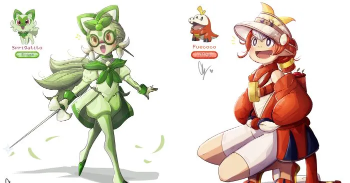 I Turn Generation Nine Pokémon Into Humanizations (9 Pics)